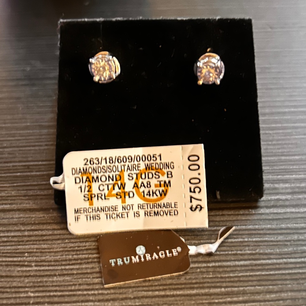 R.H. Macy diamond studs